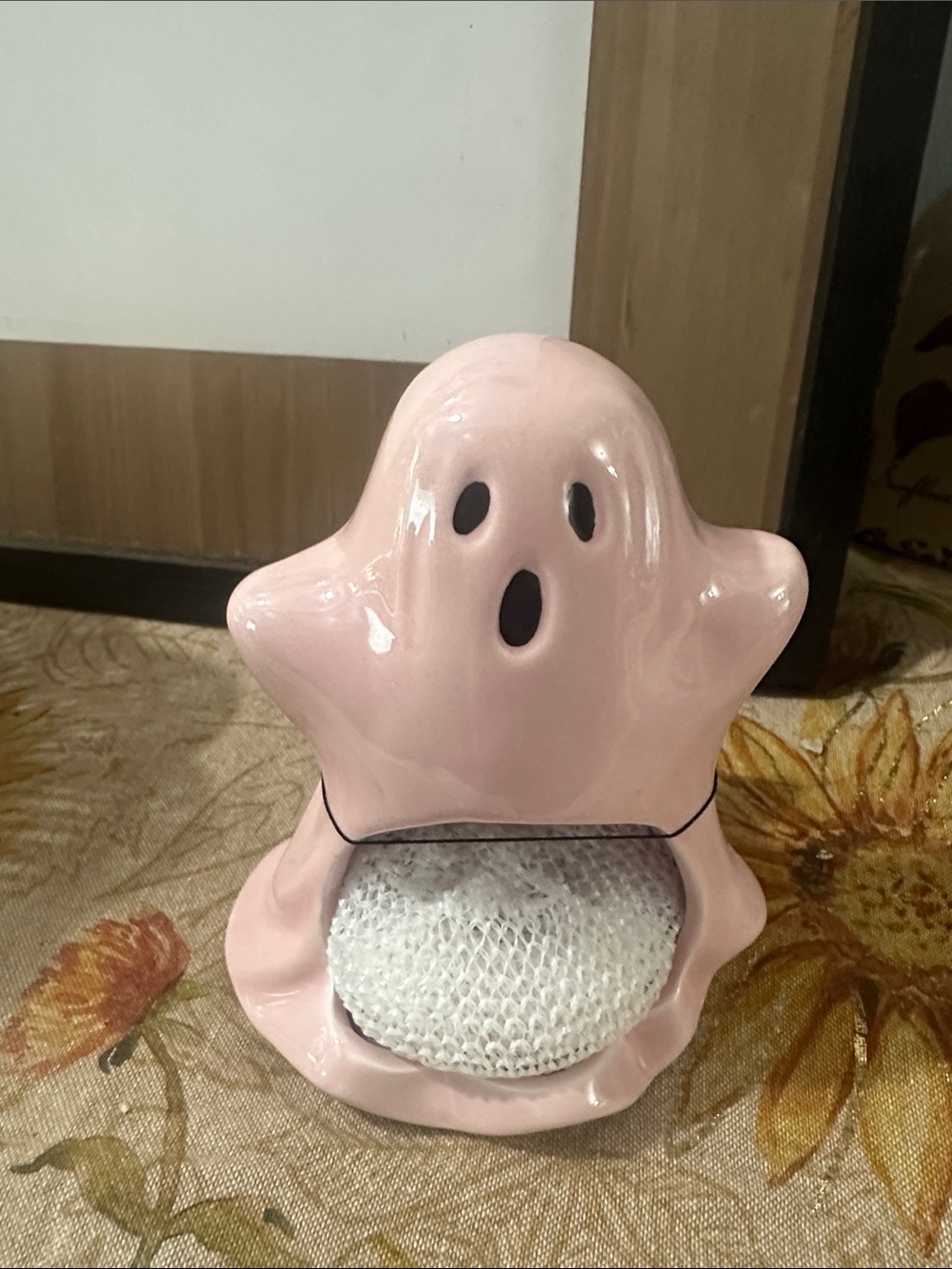 Pink ceramic ghost kitchen decor